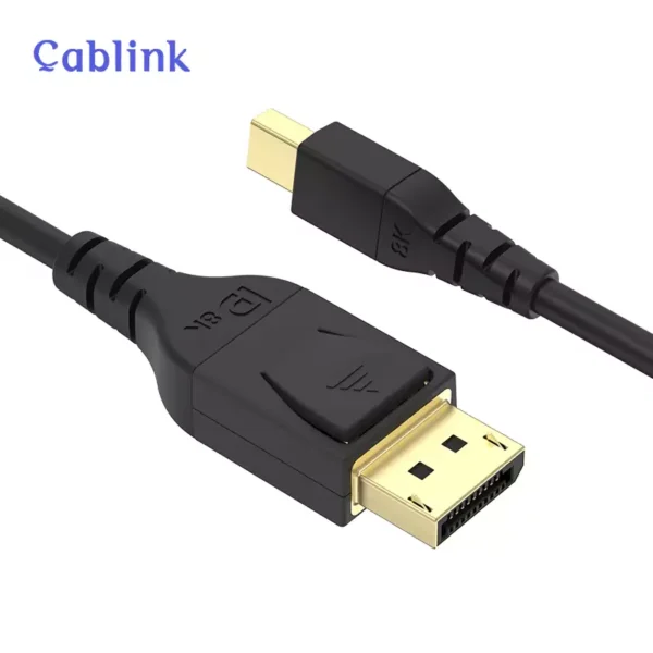Cablink Mini Dp to Dp 14 Cable for Pc Laptop Graphics Card Displays Lcd Led