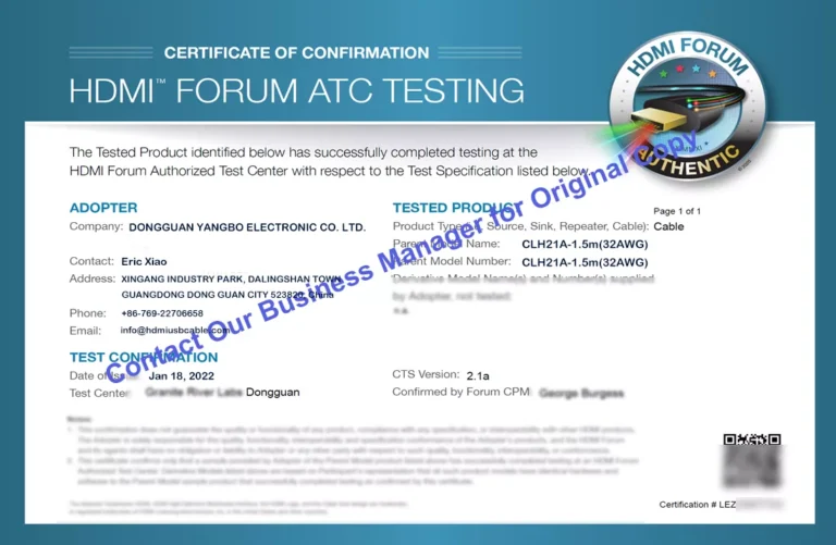 HDMI Certification Cablink